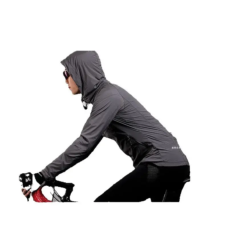 

НОВАЯ Сверхлегкая тонкая велосипедная куртка с капюшоном, унисекс, велосипедное ветрозащитное пальто, дорожное MTB, аэродинамическая велосипедная ветровая мужская одежда, быстросохнущие куртки