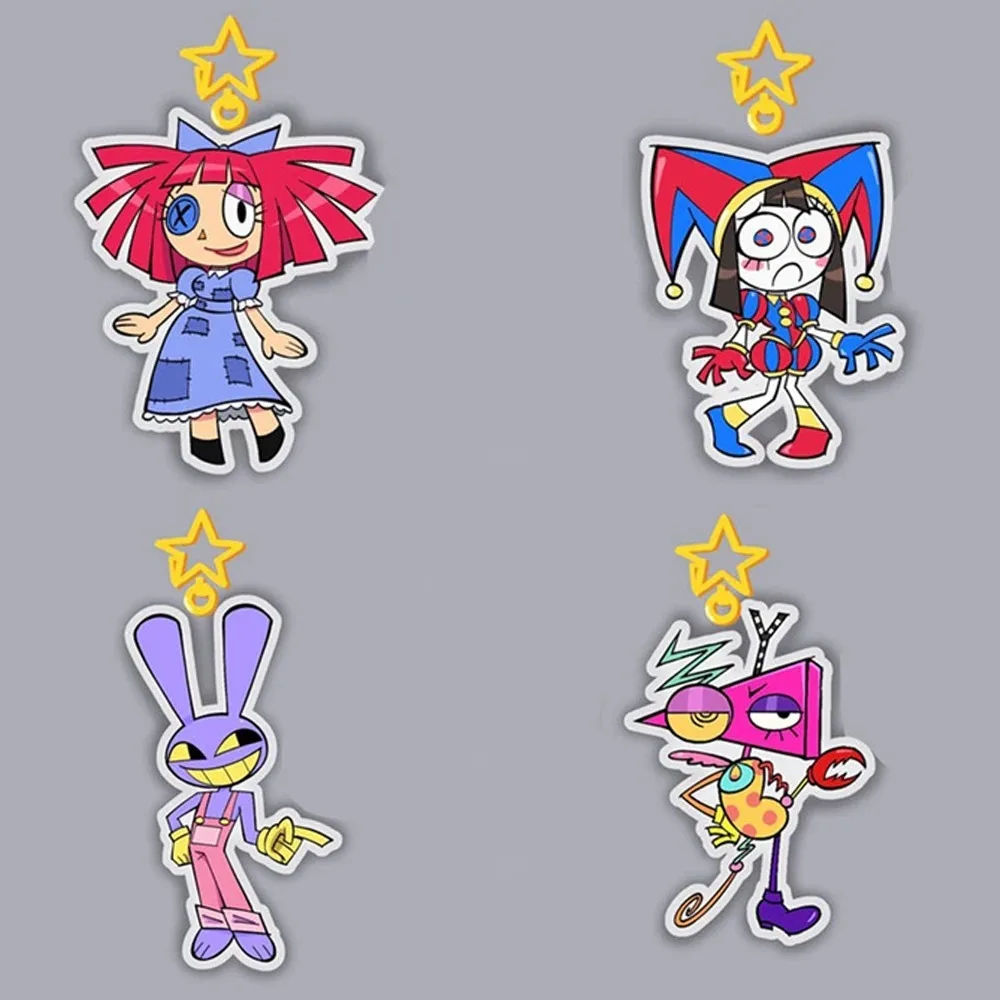 

For TADC Pomni Jax Ragatha Zooble Anime Peripheral Acrylic KeyChain Exquisite Cute Backpack Accessories Pendant Festival Gift