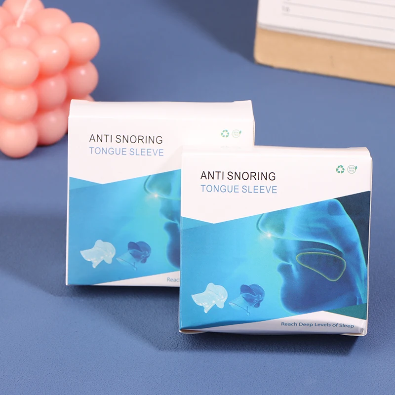 1Pcs Silicone Anti Snoring Tongue Cover Retaining Device Sleep Better Breathing Night Guard Aid Health Care Anti-snore Solution