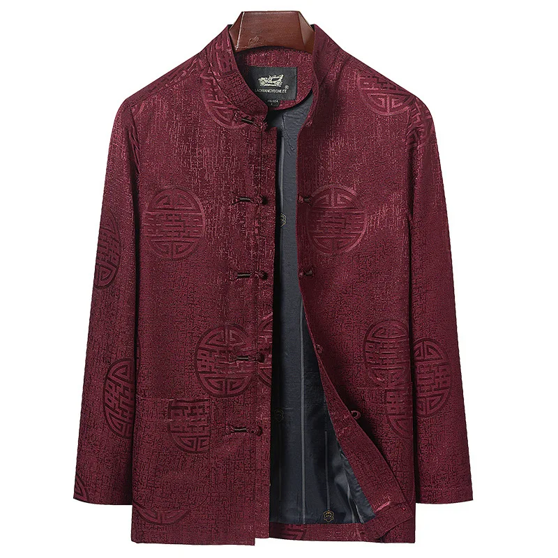 

F89style men's middle-aged spring and autumn clothing, long sleeved Chinese style birthday banquet jacket, wedding jacket, Han