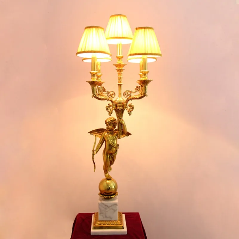Living room study table vertical ball villa elegant angel pattern candle decoration hotel bedroom table