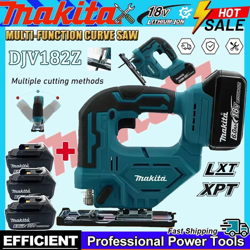 

Makita DJV182Z 340W Cordless Barrel Handle Jigsaw Portable Carpenter Power Brushless Jigsaw Electric Jig With Saw Blade Tool