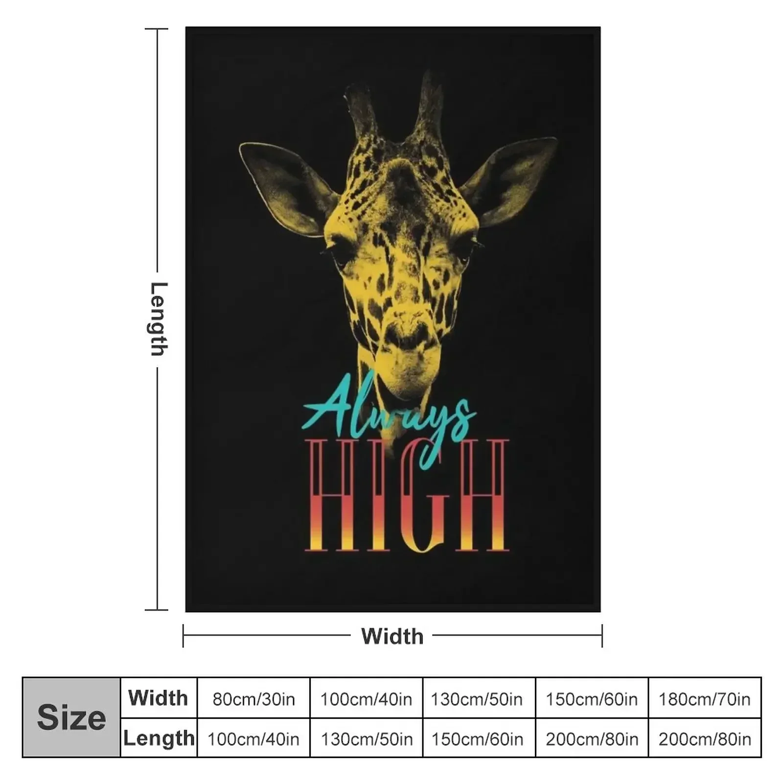 Always High Giraffe Throw Blanket Thin Bed covers Large For Decorative Sofa For Sofa Thin Nap Blankets