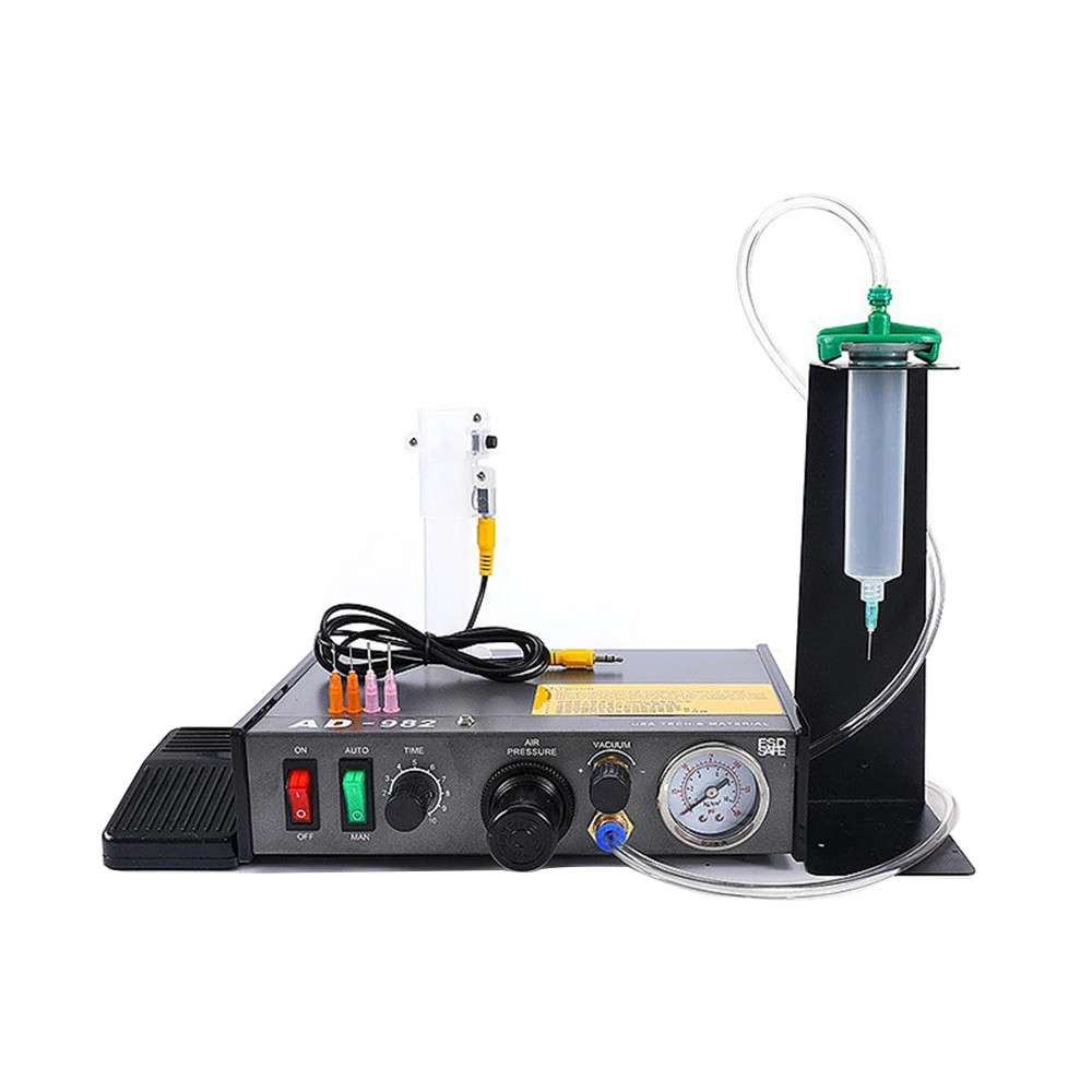 AD-982 Semi-automatic Glue Dispenser Pneumatic Dispensing Controller Flux Solder Paste Liquid Controller Manual Pedal Dispenser