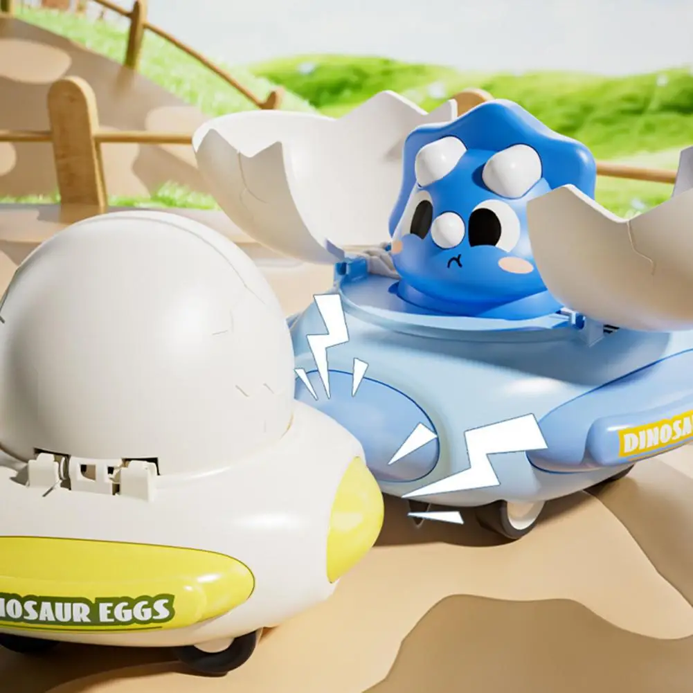 Dinosaur Vehicle Toy Kids Dinosaur Bumper Car Toy Educational Transformable Dino Egg Vehicle Inertia Drive Flying for Toddlers