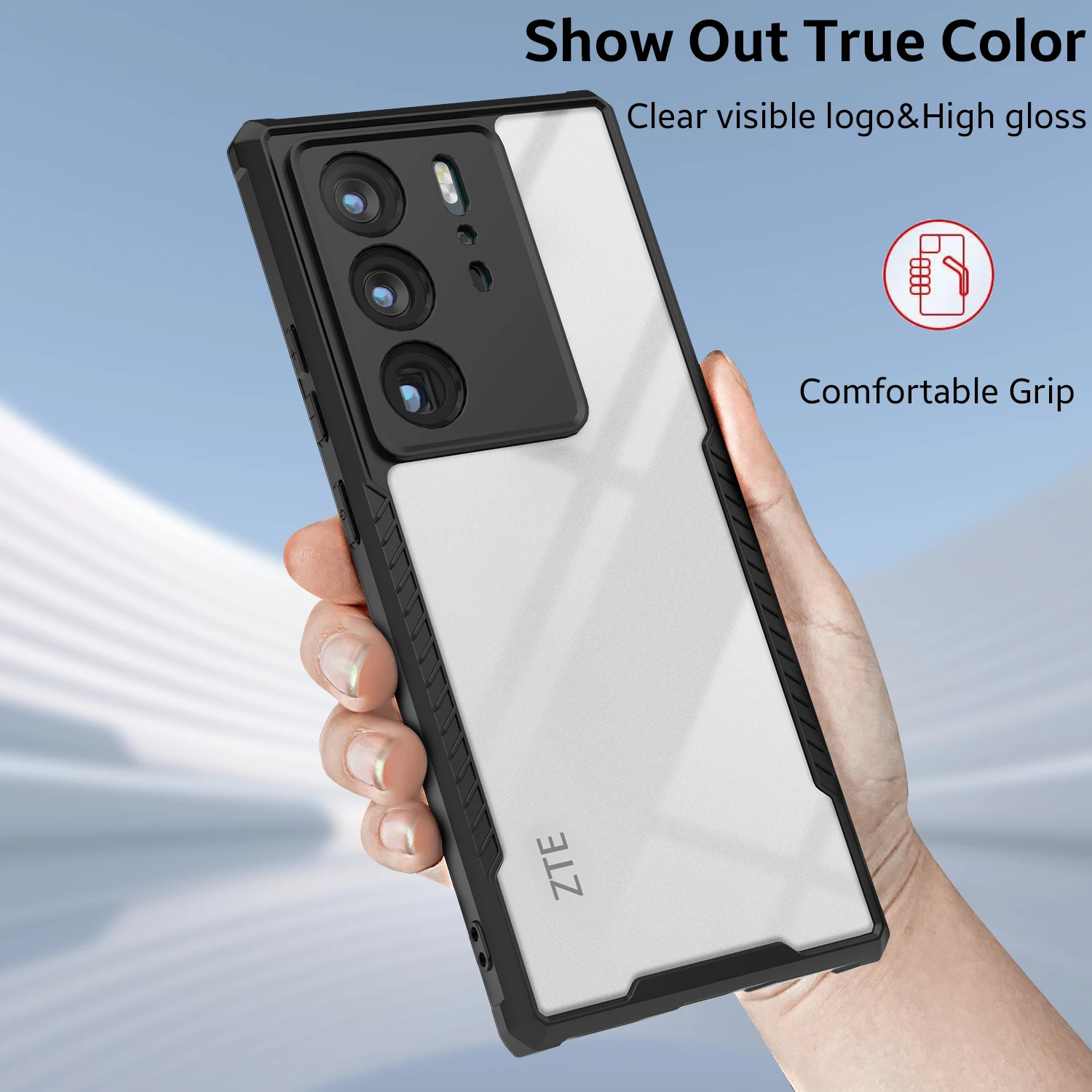 진짜 순수 탄소 섬유 케이스 ZTE Axon 40 ultra 울트라 오리지널 공식 디자인 아라미드 섬유 커버, ZTE Axon 40 ultra 프로 울트라 5G 케이스