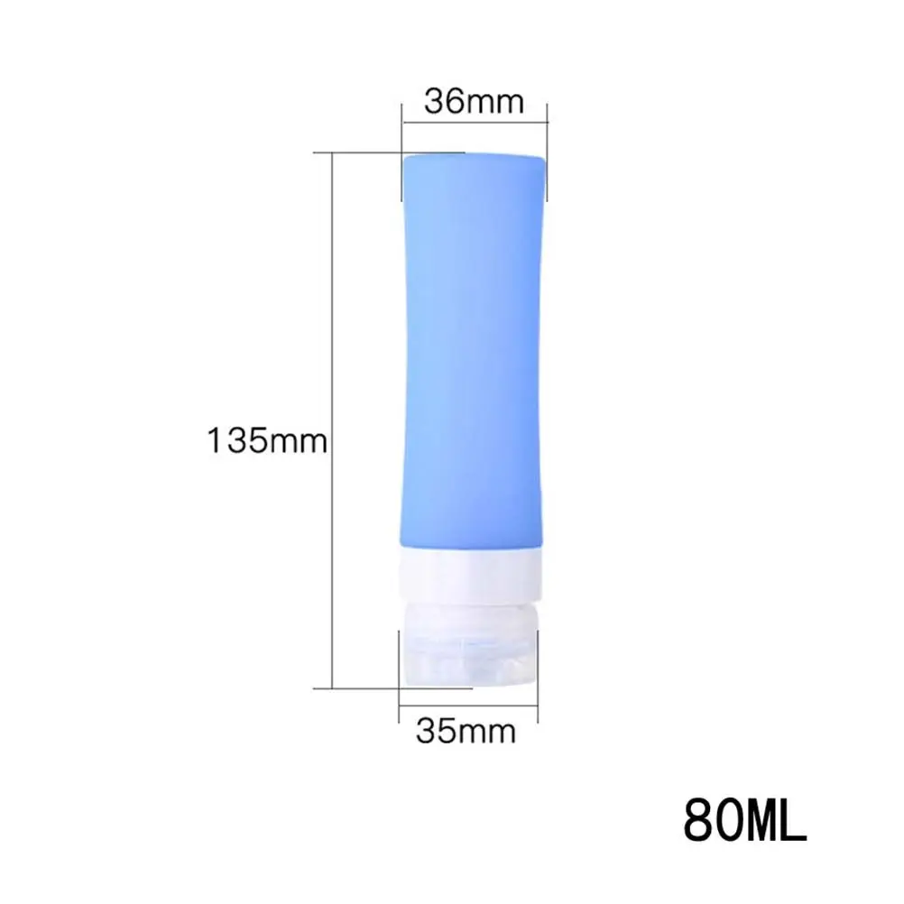 

80Ml Portable Travel Containers Silicone Squeezable Refillable for Liquid Soap Shower Gel Hand Toiletries Dispenser