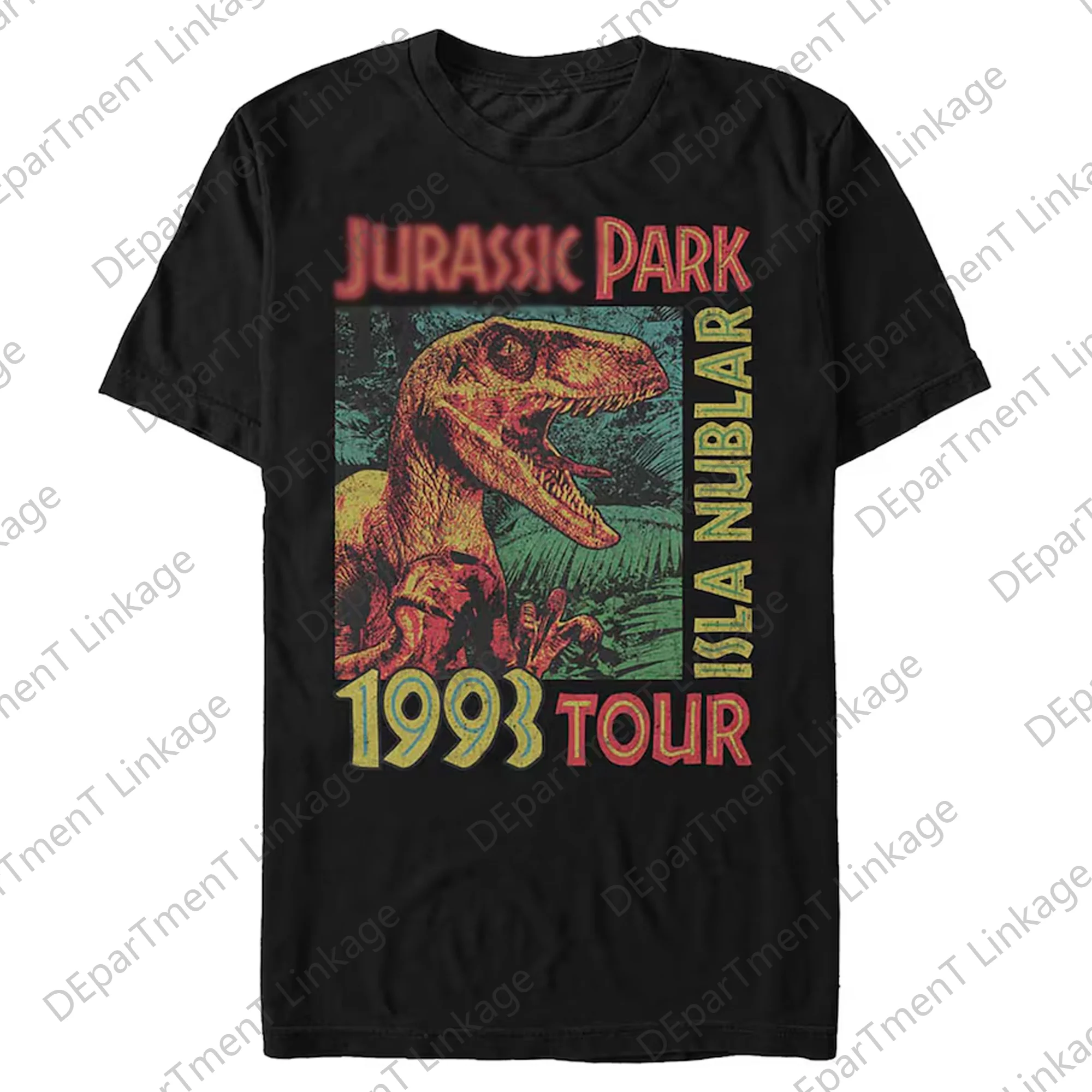 2024 New Arrival Summer Classic vintage Men\'s Dinosaur Park Isla Nublar 1993 Tour T-Shirt  Cotton Tee Kids/Adults Tops