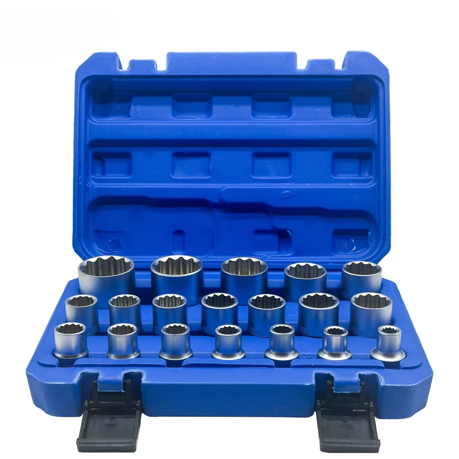 19-Piece Screw Extractor Set, 12-Point Torx and Hex Socket Bit Set, Cr-V Steel Forged, Matte Finish, 1/4 Inch Drive, for Auto