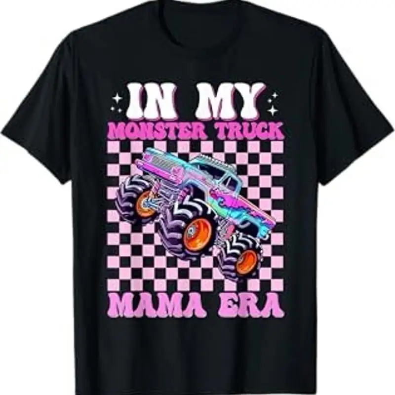 Camiseta Groovy In My Monster Truck Mama Era Mom