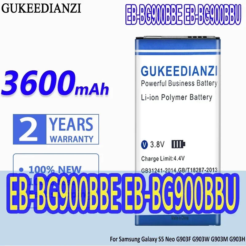 High Capacity GUKEEDIANZI Battery EB-BG903BBE 3600mAh For Samsung Galaxy S5 Neo G903F G903W G903M G903H