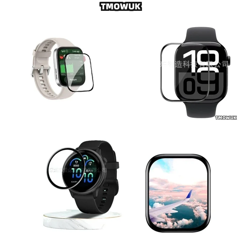 For Garmin Vivoactive 5 6 Samsung Fit 2 3 Huawei Watch D FIT2 Redmi Watch5 Lite - Scratch - Resistant Soft Flexible Screen Prote