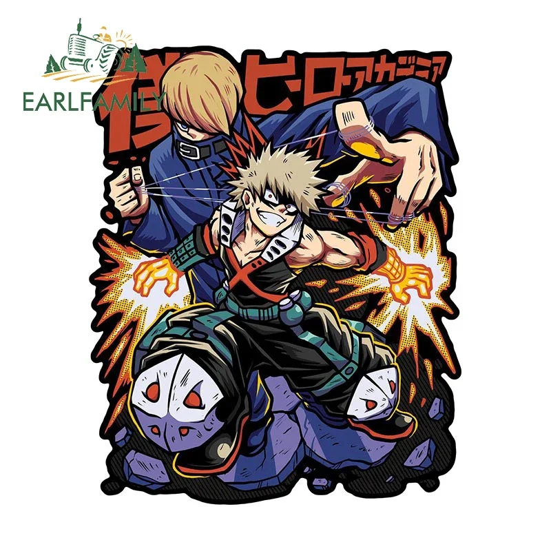 EARLFAMILY 13 سنتيمتر X 10.4 سنتيمتر ل Midoriya Izuku ملصقات السيارات الزجاج الأمامي أنيمي الفينيل سيارة التفاف ملصق Campervan ديكور إبداعي