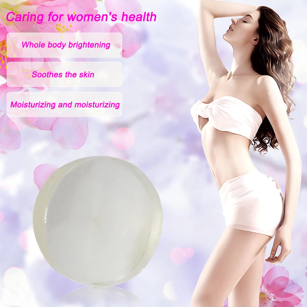 1/2PCS Beauty! Natural Enzymes Whitening Crystal Soap Body Care Bleaching White Skin Tender Clearing Transparent Shower