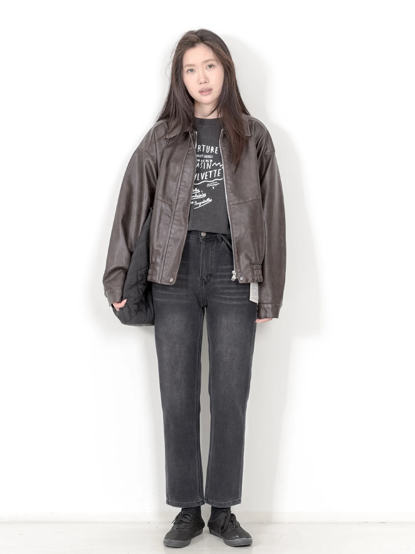 

Весенне-осенние винтажные тонкие эластичные джинсы из лайкры с высокой талией до щиколотки, женские прямые джинсовые брюки средней эластичности из хлопка, эластичные D...