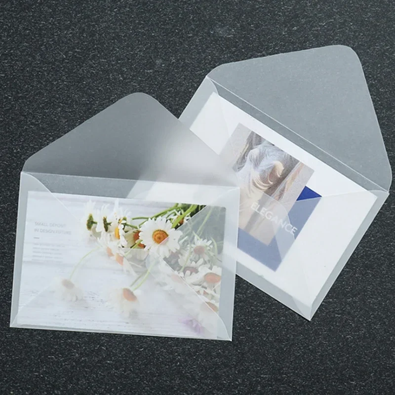 10pcs/lot Blank Translucent Envelope for Invitations Postcards European Giftbox Message Card Envelopes Wedding Business Letters