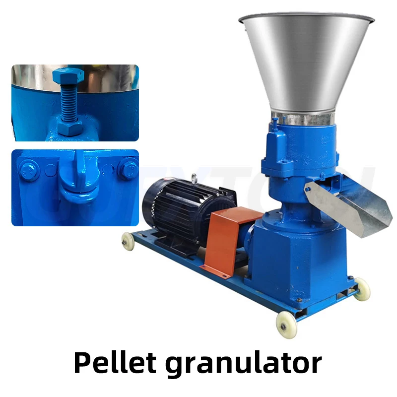 Small Household Poultry Extruder Bean Stalk Corn Feed Pellet Machine Flat Mold Pellet Feed Machine Efficient Poultry And Aquatic