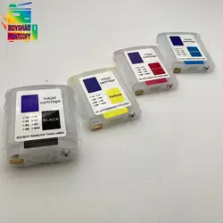 2sets 10 82 Refillable Ink Cartridge With Arc Chips For HP Designjet 500ps 800 800ps Plotters For HP10 HP82 HP500 HP800 Printer