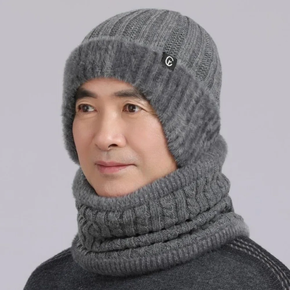 

New Polar Fleece Hat Scarf Set Coldproof Windproof Pullover Cap Warm Bonnet Cap Outdoor Sports