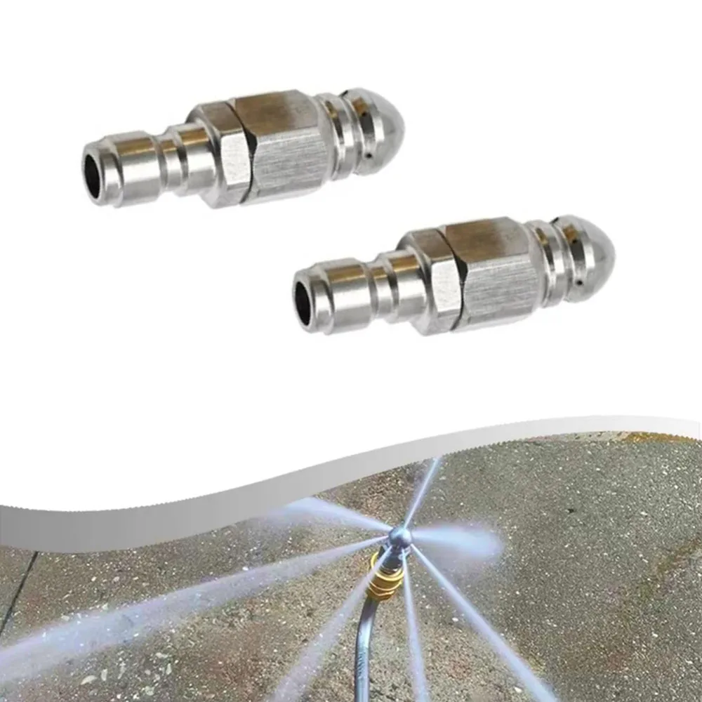 1/4'' Drain Cleaning Nozzle 5000Psi Mini Sewer Jetting Nozzle for Drain Jetting Hose High Pressure Sewer And Sewage Hose Nozzle