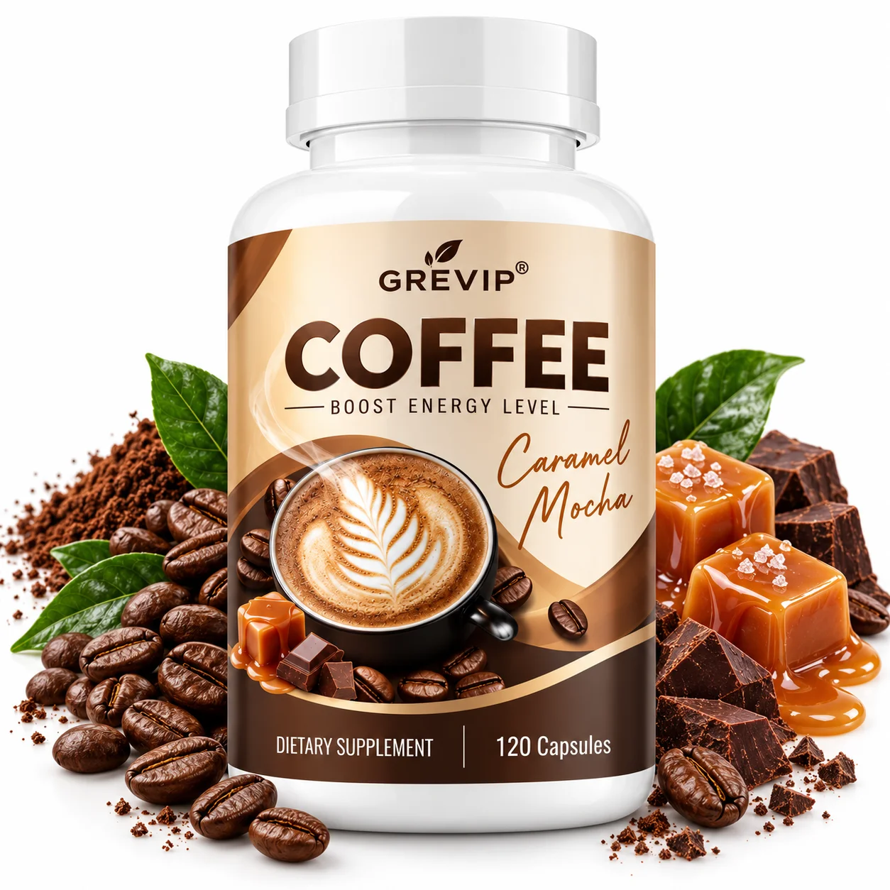 Coffee Capsules - Supports Appetite Control, Brain Health, Improve Focus and Learning, Metabolism, Boosts Energy Levels,Vitality