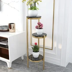 Luxury Gold Multi-Storey Flower Stand Plant Holder Indoor Living Room Balcony Planter Shelf Greenery Display Stand