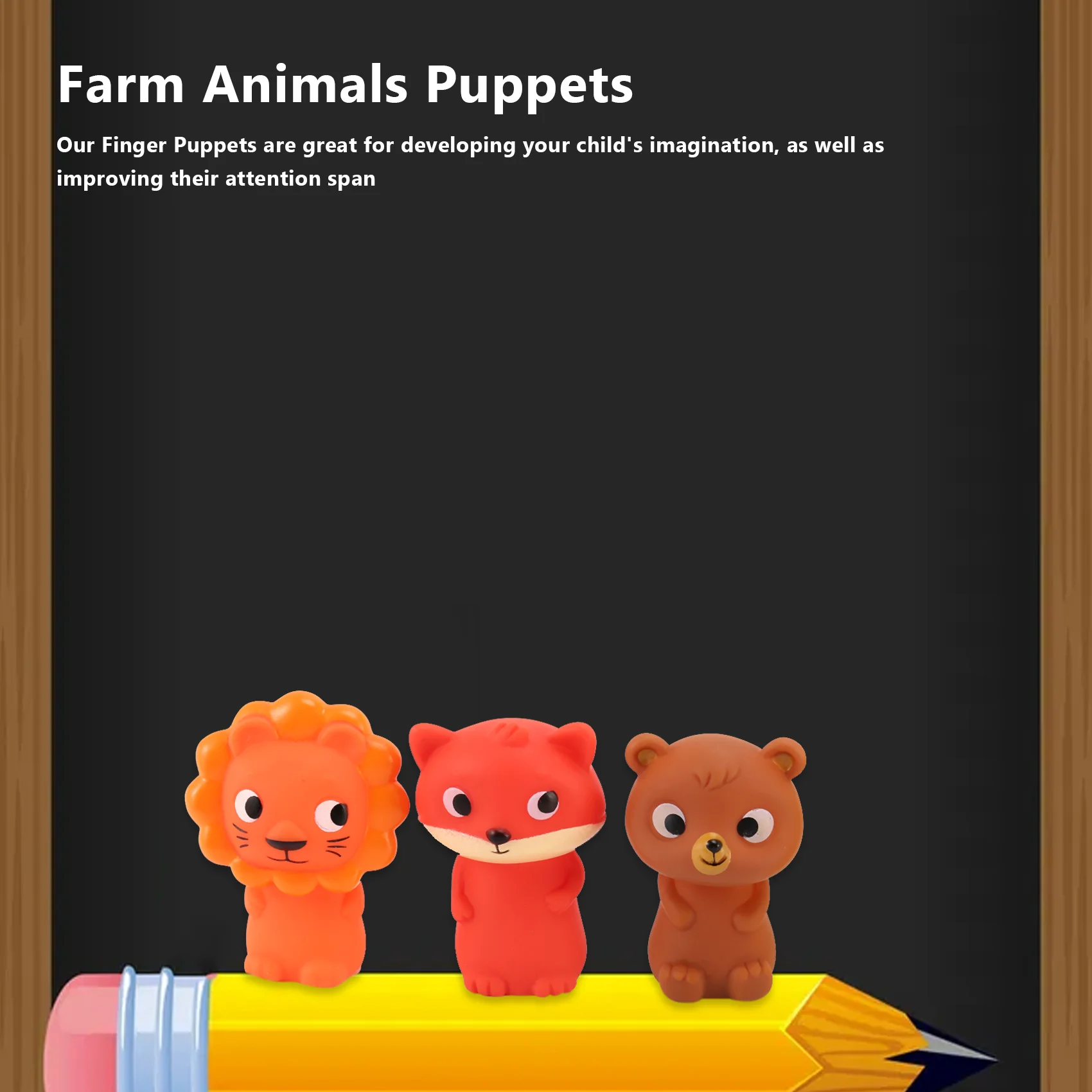 

Finger Puppets For Children And Babies 5 Farm Animals Set Toyb87b