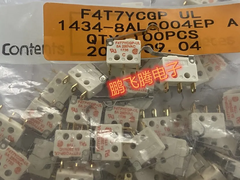 1PCS Swiss BURGESS F4T7 F4T7YCGPUL micro switch R handle pendulum limit reset switch 3 feet 5A welding feet