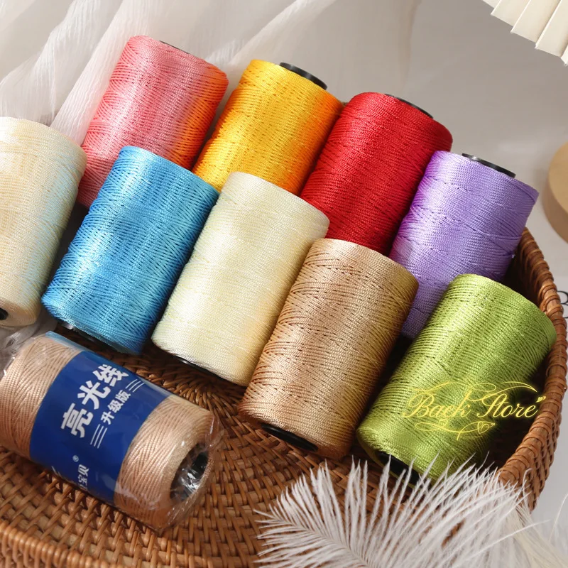

DIY 10PCHollow Thread, Bright Light, Fine Ice Silk Thread, Hook Wrapped Thread, Hand Woven Yarn Ball, Hook Hat, Crochet Sandals