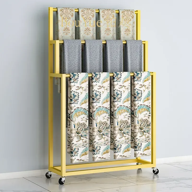 for Nakajima Silk Scarf Display Rack Belt Pant Hanger Fabric Curtain Sample Shelf for Clothing Store Organization