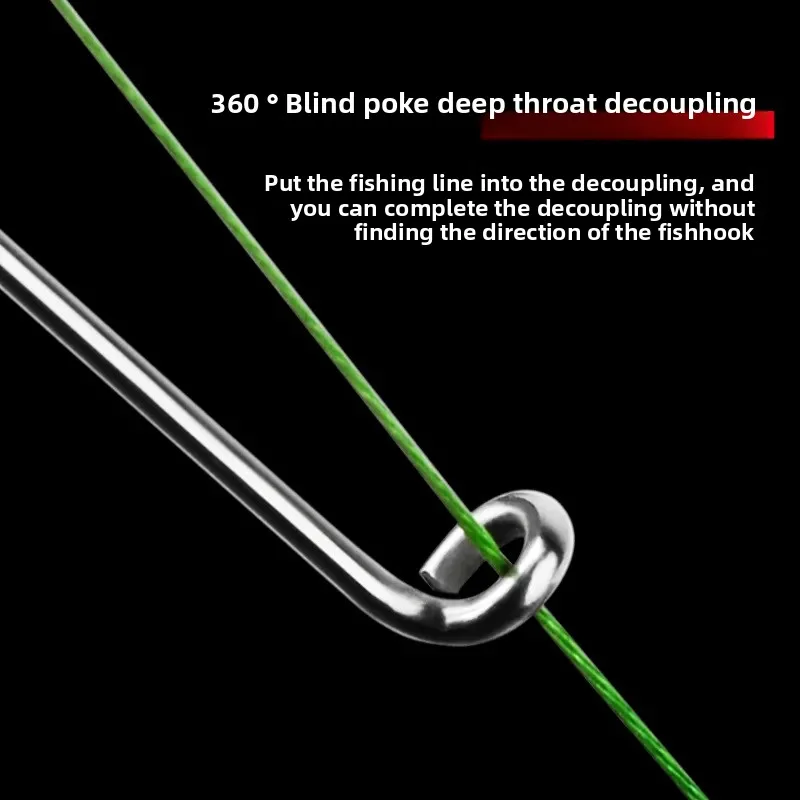 cunning chameleon fishing hook tying tool 4 Tools in 1, Line TIE-FAST Combo and Boomerang Mini Fish Boomerang Retractable Outdoor Products Quick Knot Needle Knot Tool