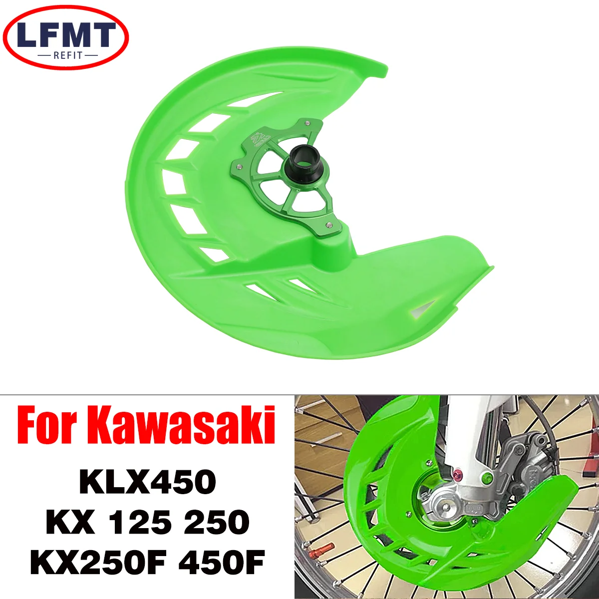 

Motorcycle Front Brake Disc Guard Protector Cover For Kawasaki KX125 KX250 KXF250 KXF450 KLX450 KX 125 250 KXF 250 450 2006-2020