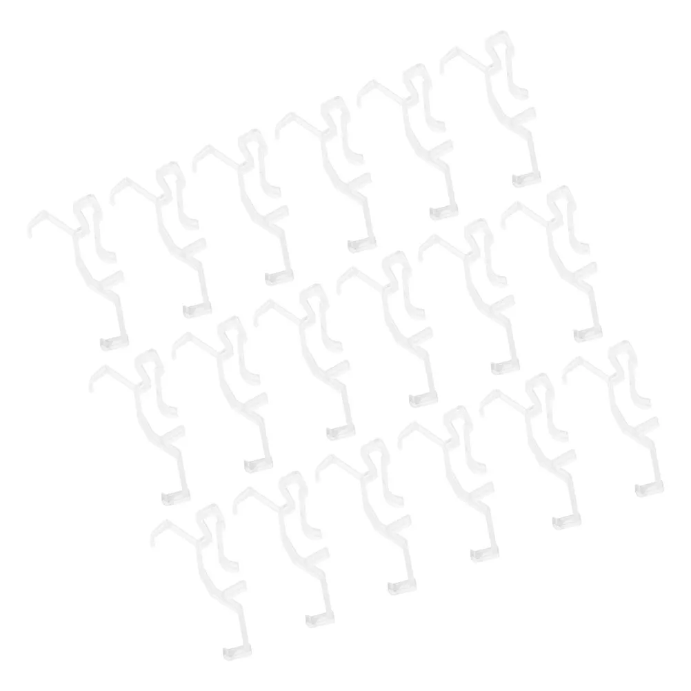 

30 pcs Hidden Curtain Retainer Holder Trim Clips Valance Accessories Clear PC Material Easy Installation Horizontal