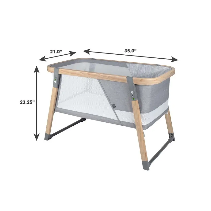 سرير أطفال محمول خفيف الوزن، منخفض، سرير سفر مسطح قابل للطي مع جوانب شبكية، مضاد للإمالة، 2 أغطية مرتبة مناسبة حسب الطلب #3