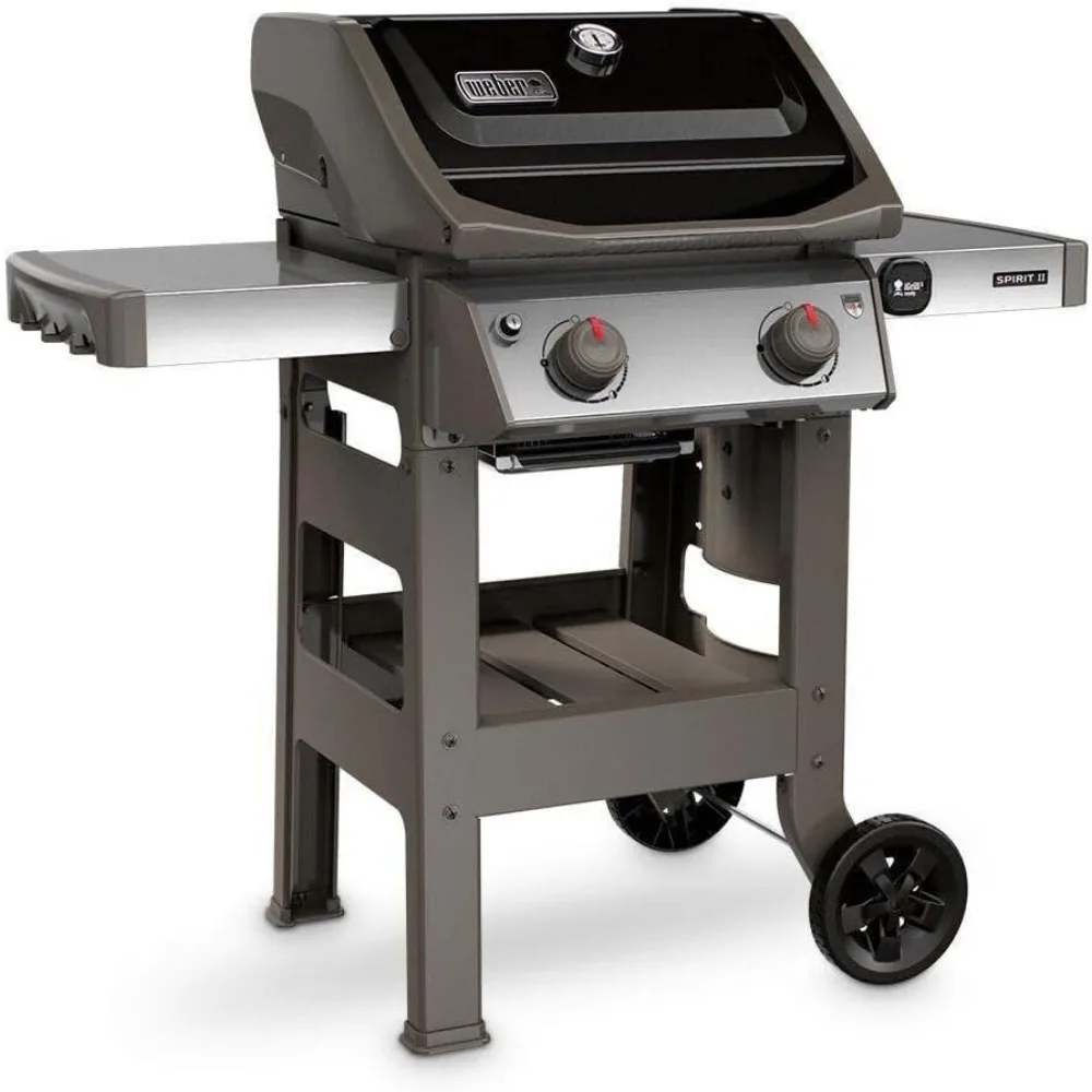 Imagem -03 - Spirit Ii-black Liquid Propane Grill E210 Queimador 48x26x57 Polegadas Preto