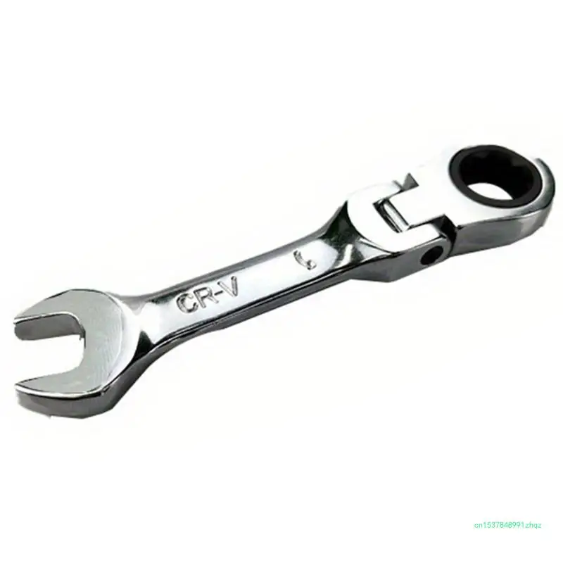 Efficient Flexible Head Ratcheting Wrench 72Tooth Short Handle Hand Spanner