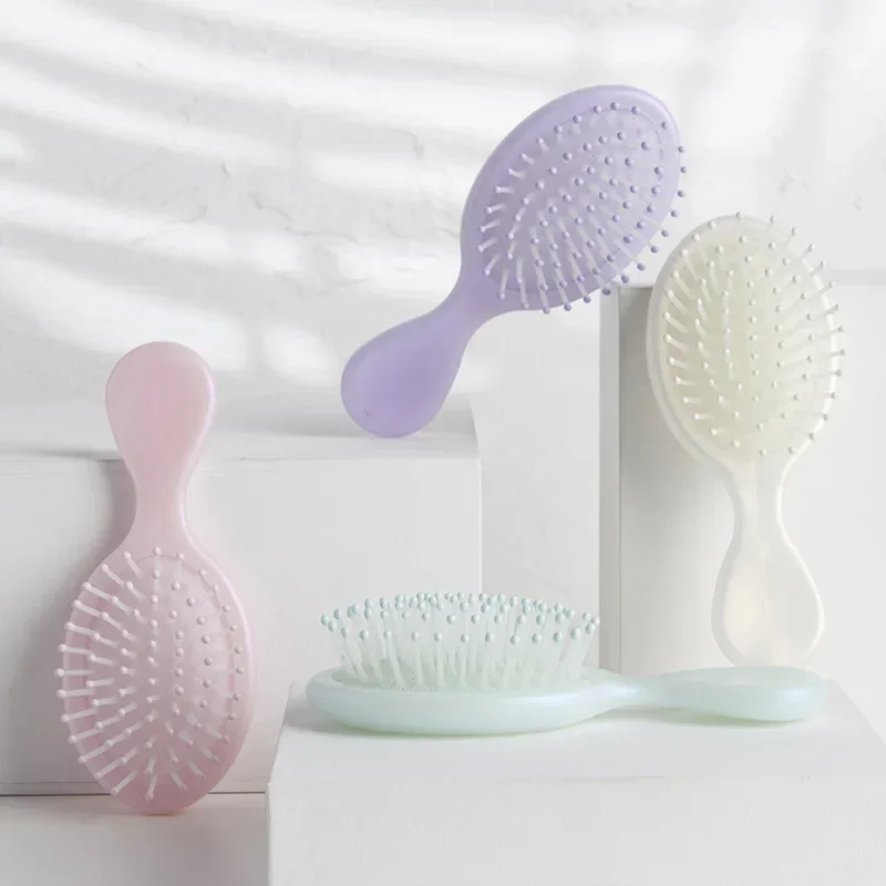 Candy Color Air Cushion Hair Comb Portable Anti-static Smooth Mini Children Hair Brush Sweet Girls Scalp Massage Hair Care Comb