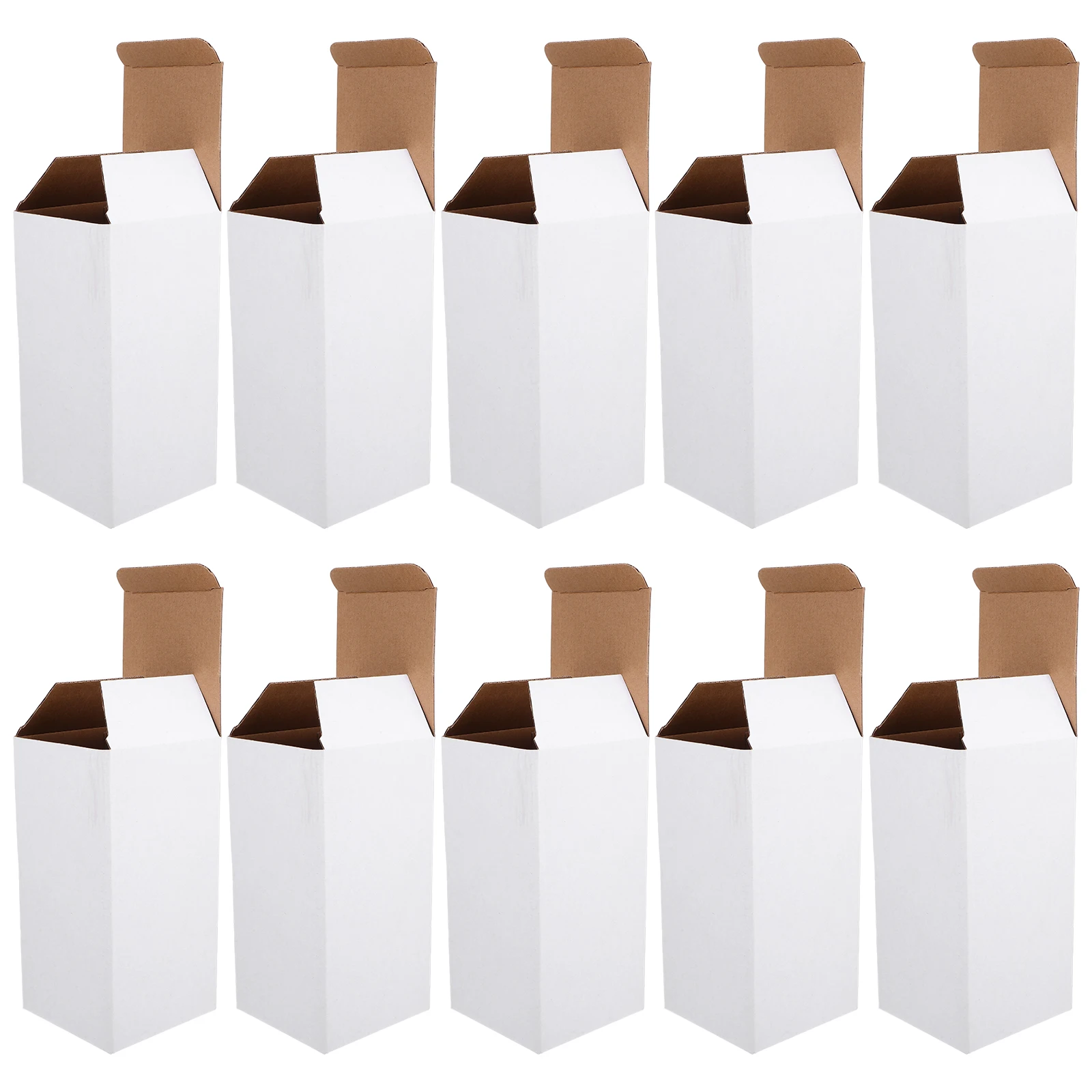 

10pcs Corrugated Boxes Sturdy White Carton Packing Moving Storage Small Business Supplies Packaging