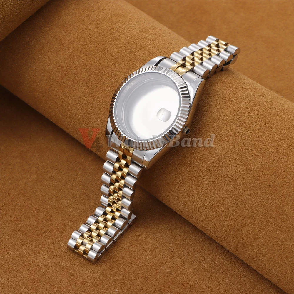 Massives Gebogenes Luxus-Uhrenarmband 13mm 17mm 20mm 21mm für Rolex GMT Edelstahl-Uhrenband für Jubilee Metall-Armband – Detail 6