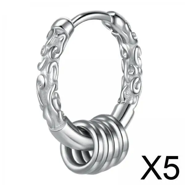

Fashion Circle Hoop Earrings Stainless Steel Small Ear Studs for Women Men Modern Style Jewelry