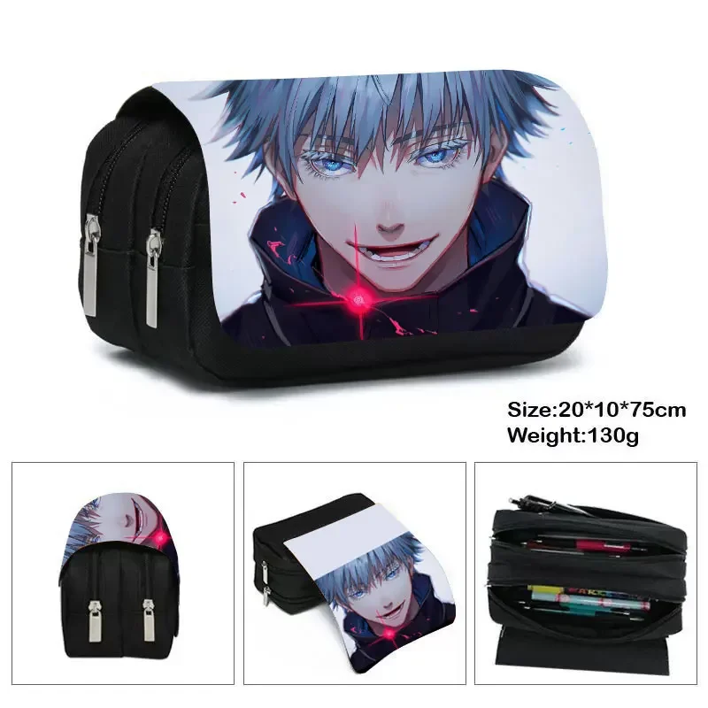 Anime Jujutsu Kaisen Cosmetic Case Pencil Bags Yuji Itadori Stationary School Case Cartoon Pencil Box Gift