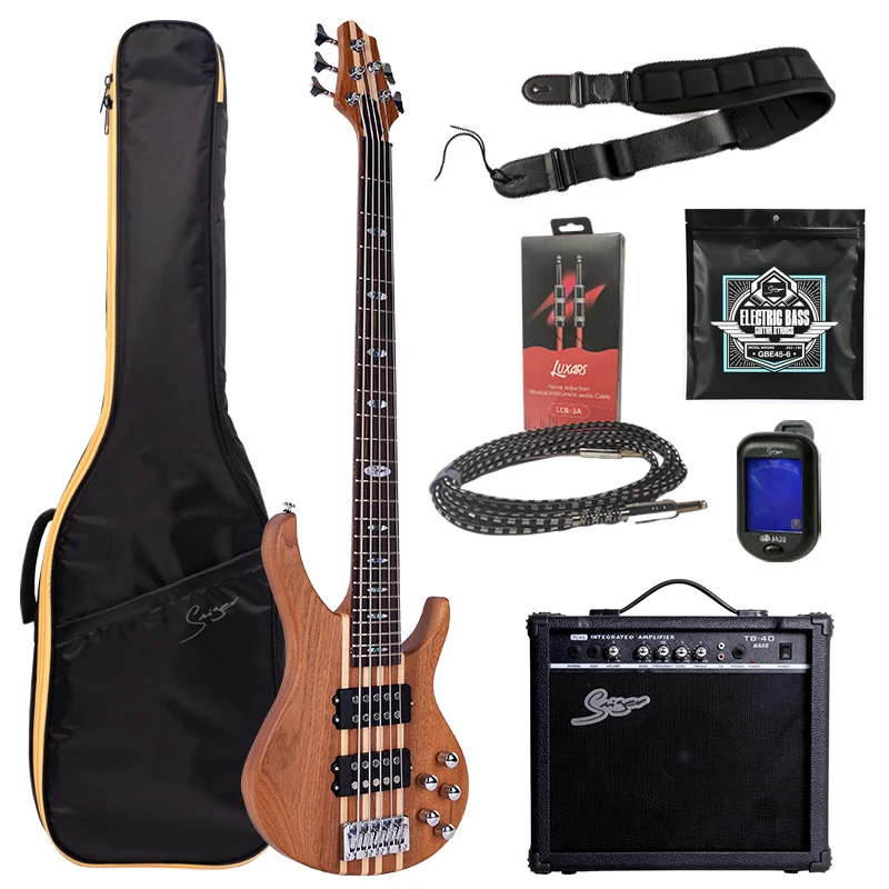 High Quality Professional Active Pickup Bass Guitar Kit with Conjoined Neck Body 4/5/6 Strings Wholesale