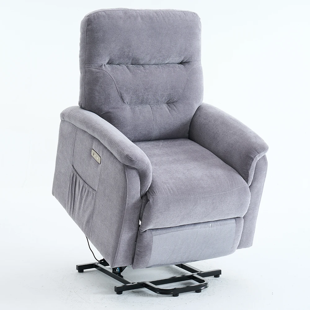 

Modern Wholesale Living Room Bedroom Linen Fabric Relaxing Electric Control Lounge Recliner Lift Chair Sofa for Elder People