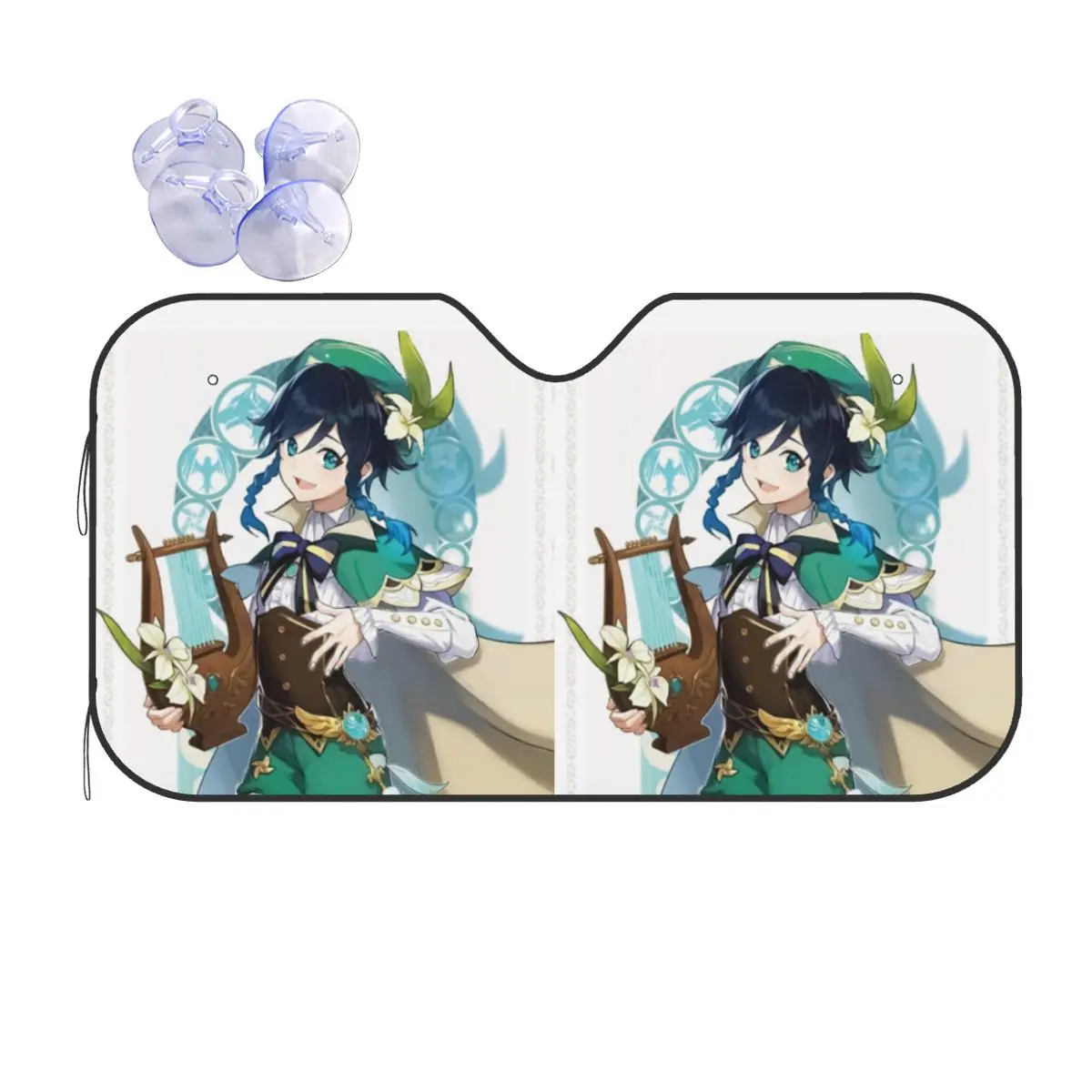 

Genshin Impact Venti Солнцезащитный козырек на лобовое стекло автомобиля, переднее лобовое стекло, солнцезащитный козырек, аксессуары, чехлы