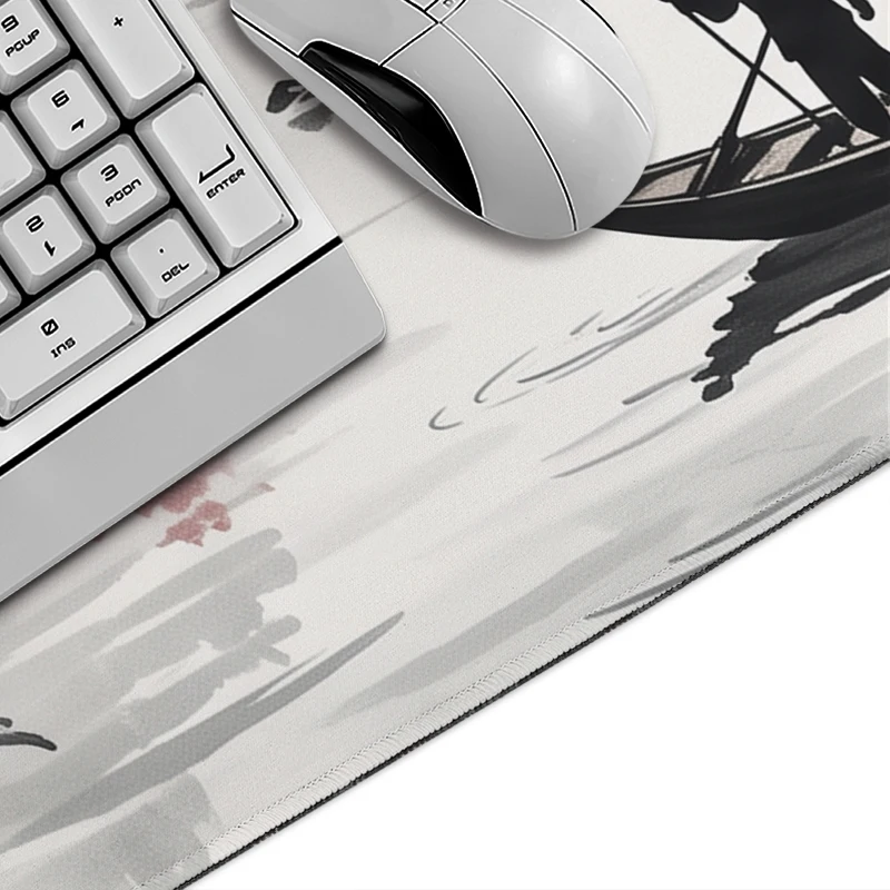 Mouse Pad Cherry Blossom Ink Wash Painting Gaming XL Home HD Custom Mousepad XXL Desk Mats Soft Non-Slip Office PC Table Mat