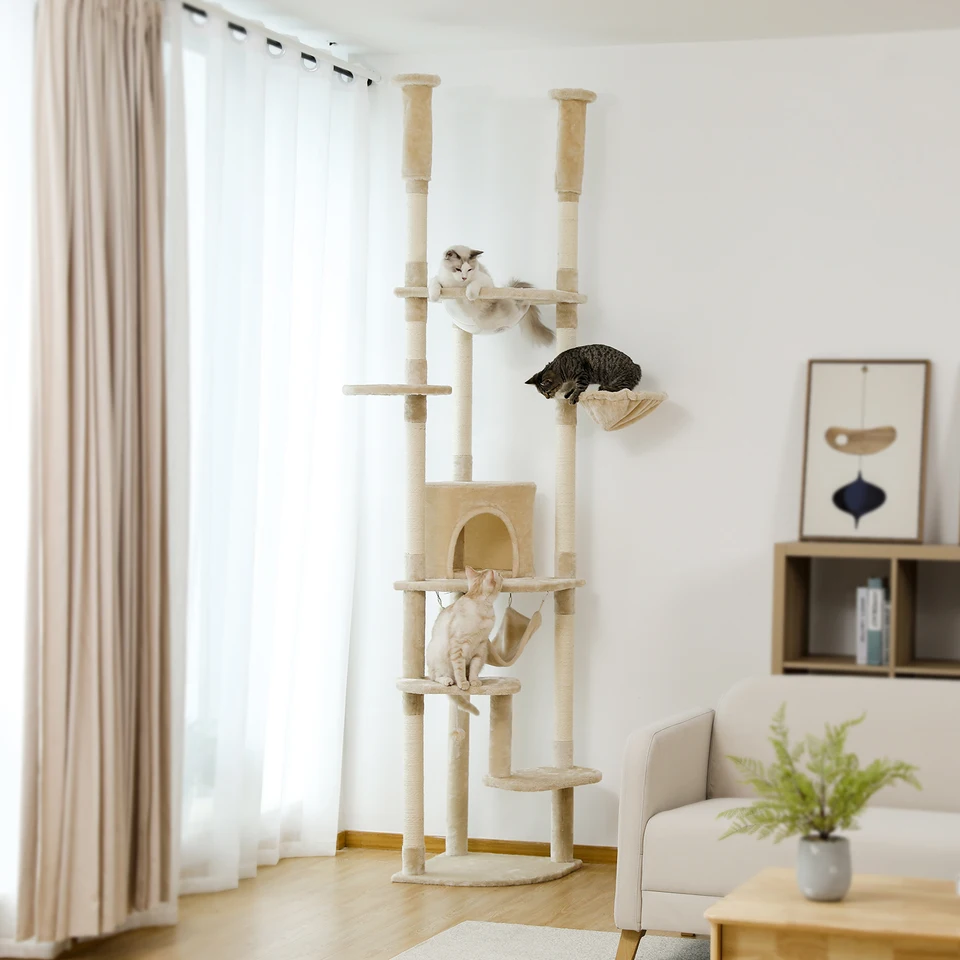 Adjustable Floor to Ceiling Cat Tree Tower