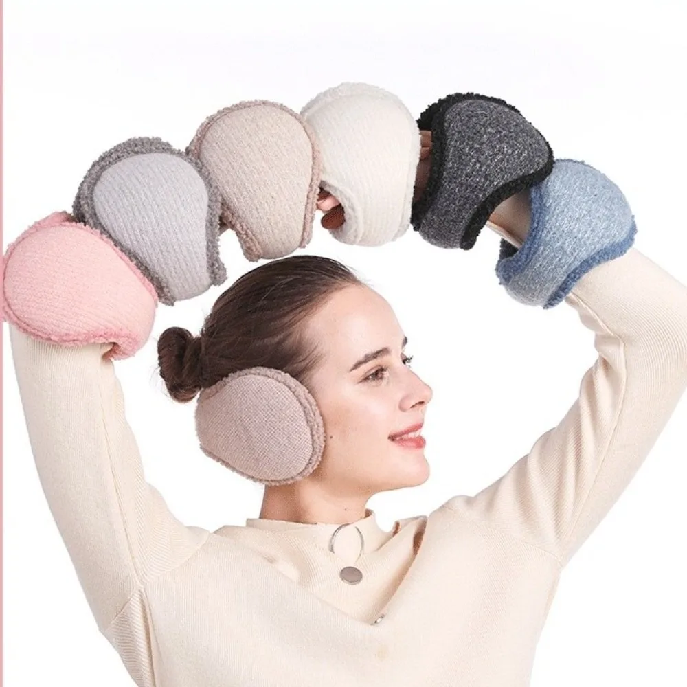 Fashion Warm Winter Earmuffs Faux Fur Folding Earflap Protection Soft Cold Protection Ear Warmer Outdoor