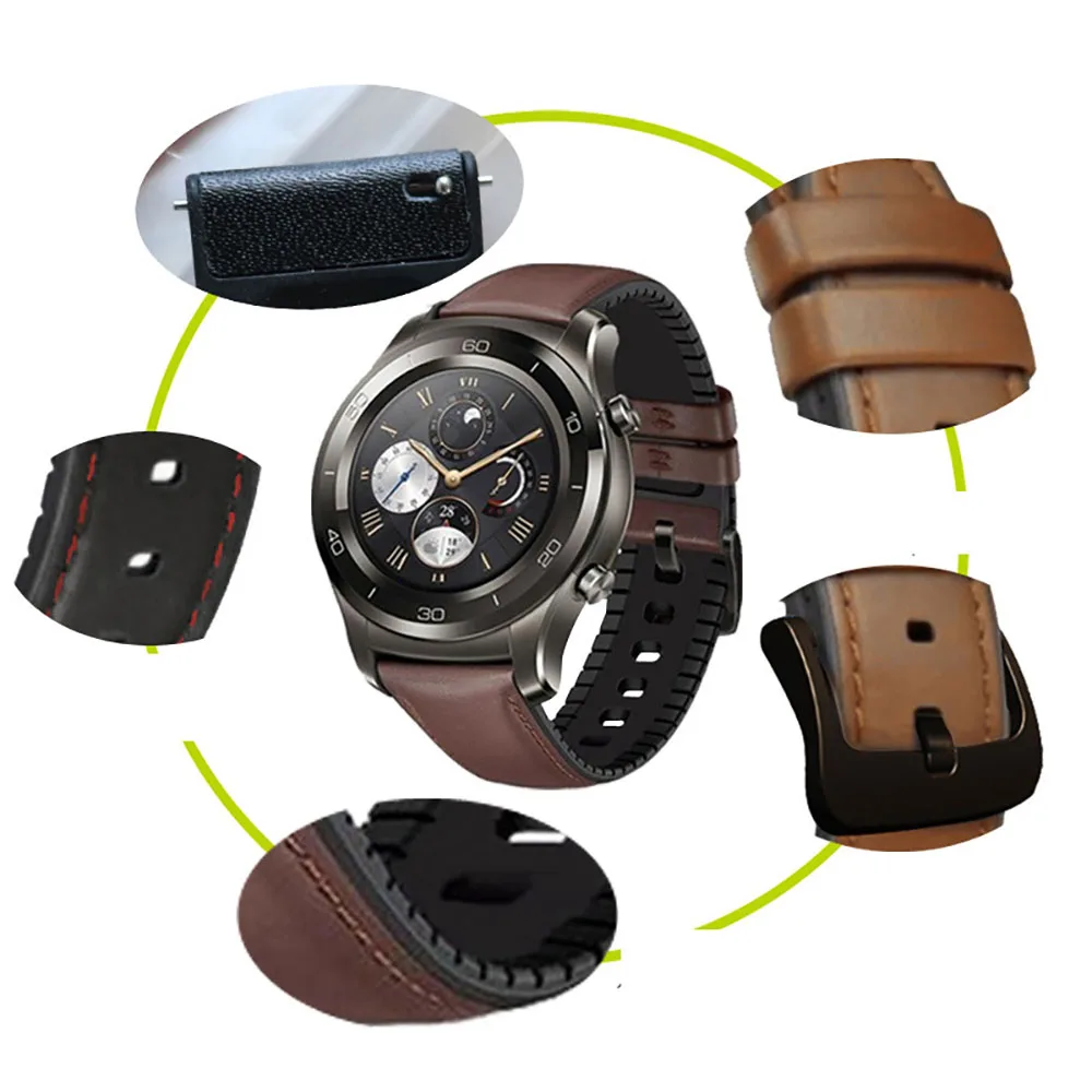 Cinturino in pelle in Silicone per Honor Magic Watch 2 42mm 46mm cinturino cinturino Smart watch per cinturini Huawei Honor GS 3/GS Pro