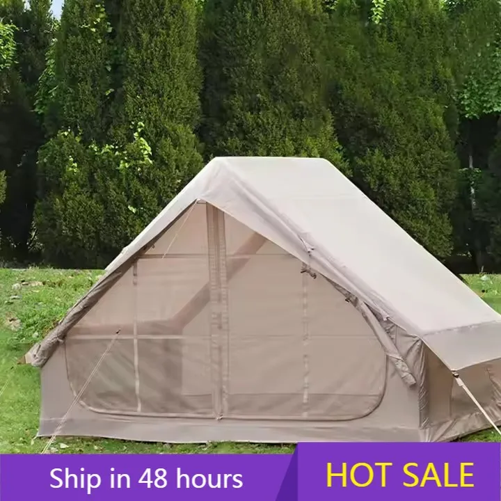 

2025 Best-Selling High Quality 300D Oxford Cloth One Bedroom Windproof Inflatable Tent for Outdoor Camping Travel 6-Square-Meter