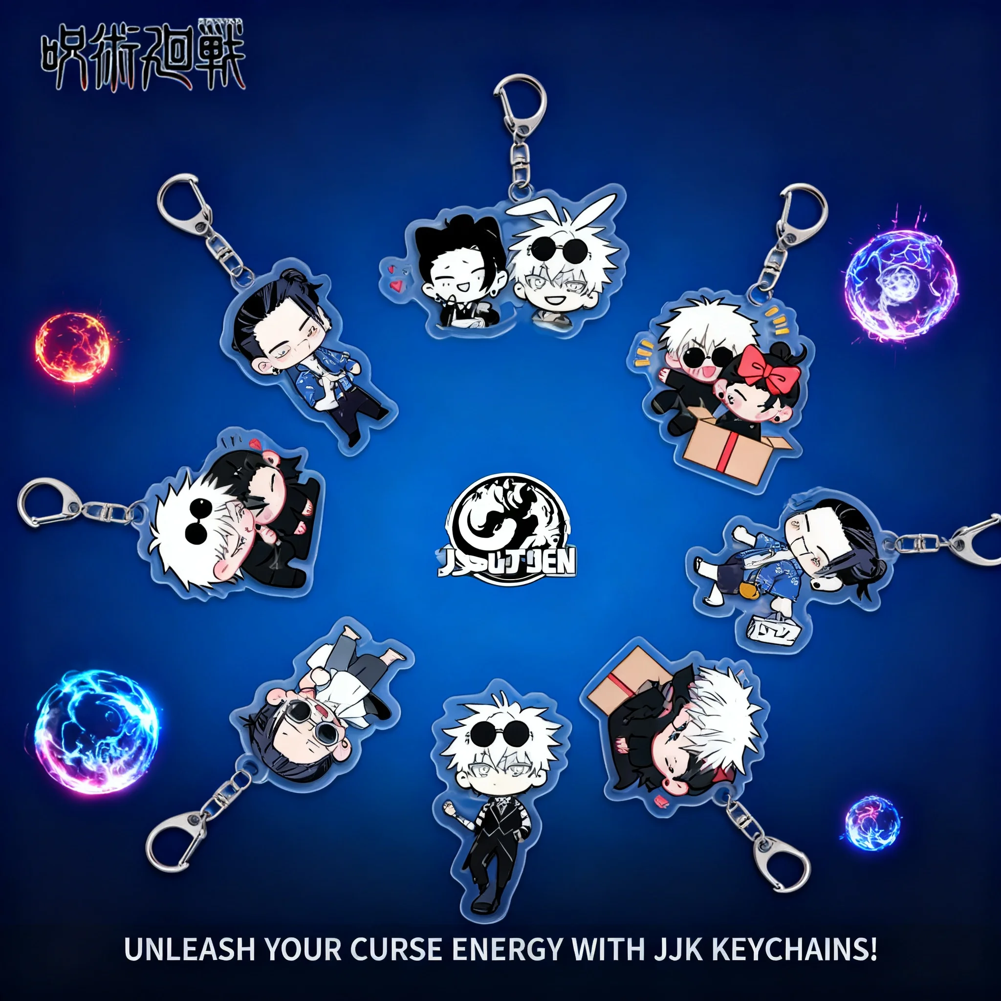 

Акриловый брелок-подвеска по аниме Jujutsu Kaisen с Сатору Годжо и Сугуру Гето, милый аксессуар, трансграничная продажа